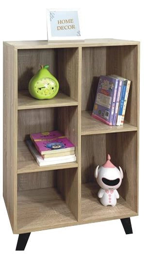 LIBRERIA IN MDF ROVERE CON RIPIANI SFALSATI MISURE: 80X30X90 CM