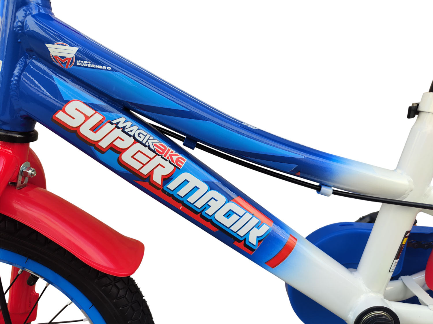 Bicicletta per Bambini 16" Freni a Disco Magik-Bike Racer Blu