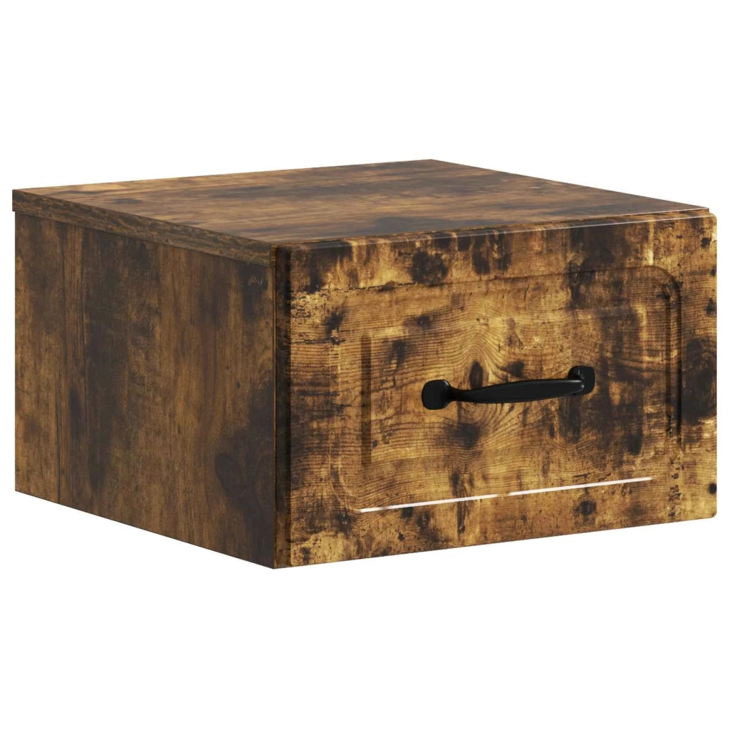 Mobiletto da notte a muro Rovere Fumo 34,5 x 33 x 20 cm 899285