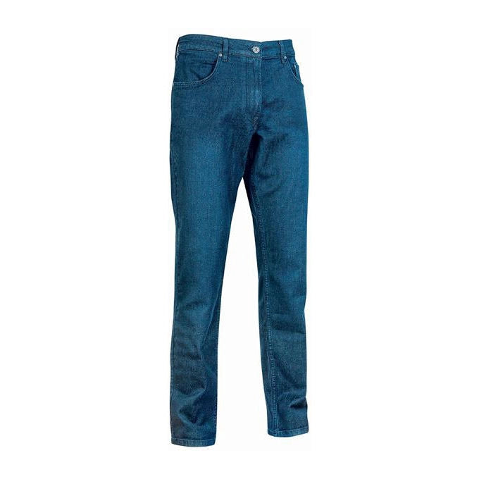 U-Power EX245GJ Exciting Wear Jeans da Lavoro Romeo Slim Fit 5 Tasche 20% Cotone Riciclato Zip YKK colore Blu Guado