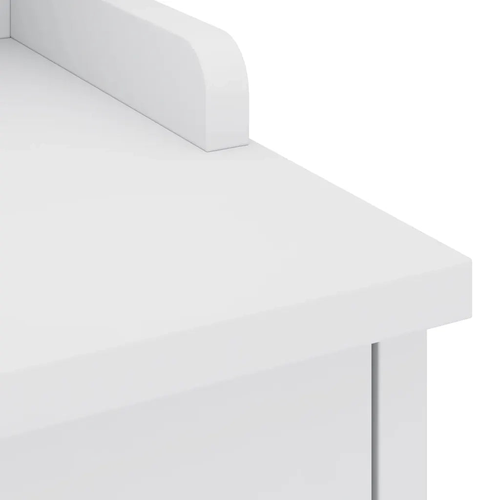 Panca da Corridoio-Sgabello-Panca con Contenitore SANDNES Bianca 87x40x50 cm in Legno di Pino 785475