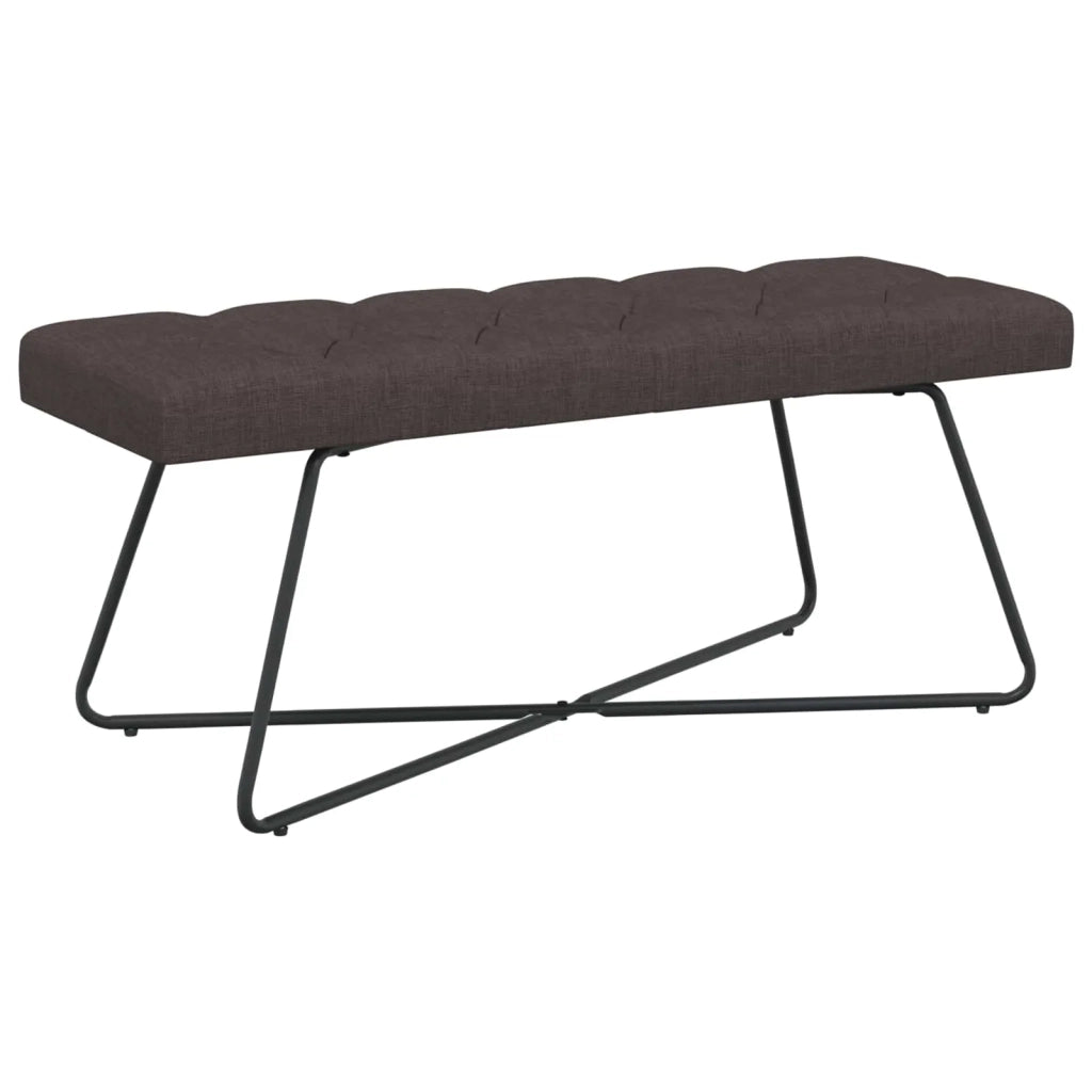 Panchina con bottoni imbottiti Marrone Scuro 110 x 40 x 46 cm 42038375
