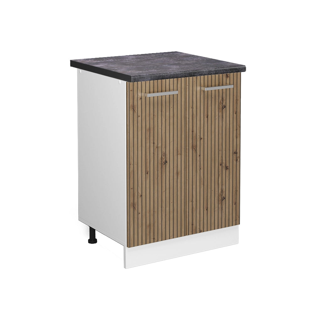 Vicco Mobiletto base cucina Rovere artigianale 60 cm , PL Antracite