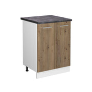 Vicco Mobiletto base cucina Rovere artigianale 60 cm , PL Antracite