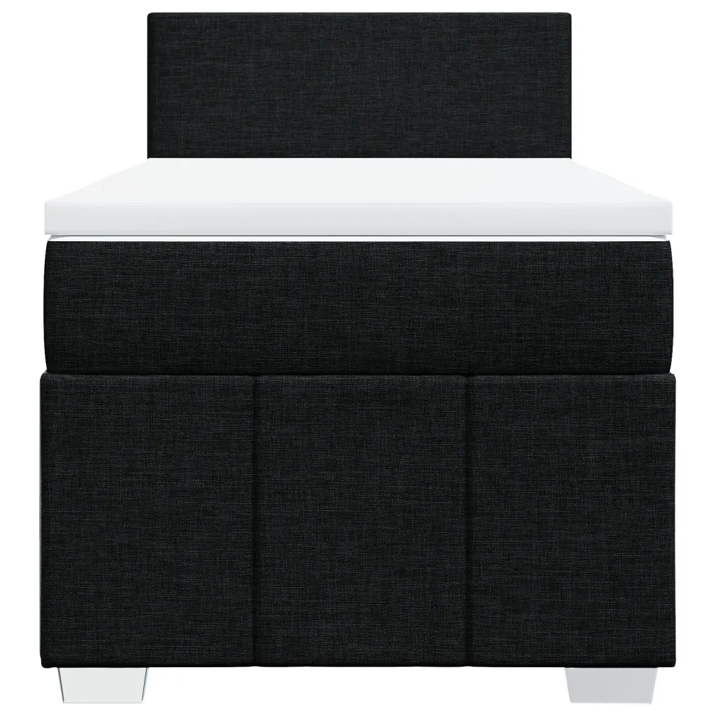 Giroletto a Molle con Materasso Nero 80x200 cm inTessuto 3289190