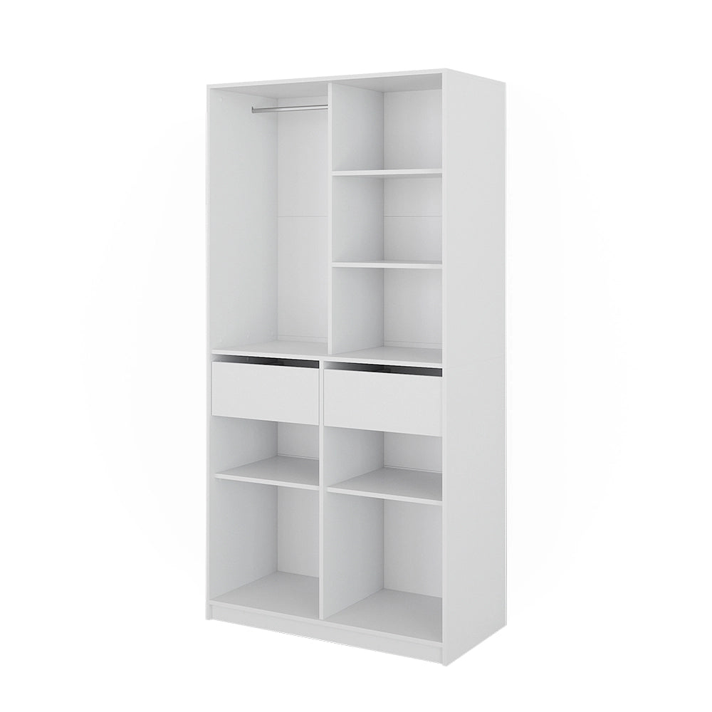 Vicco Armadio Bianco 100 x 200 cm con 2 cassetti