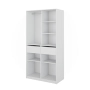 Vicco Armadio Bianco 100 x 200 cm con 2 cassetti