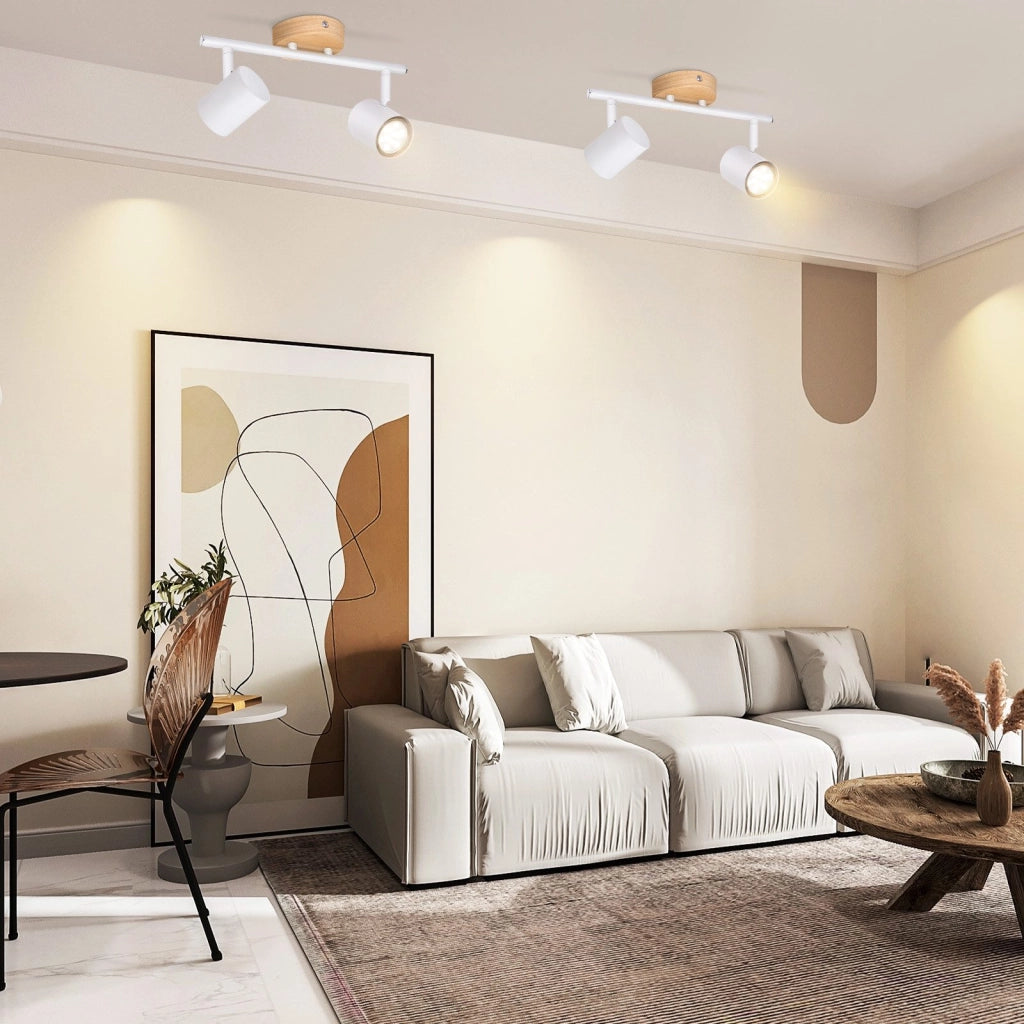 ZMH Faretto da soffitto neri moderni 2 fiamme GU10 per camera letto corridoio