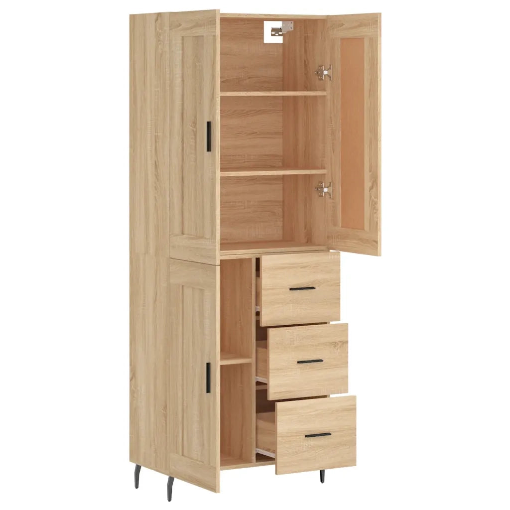 Credenza Rovere Sonoma 69,5x34x180 cm in Legno Multistrato 3200020