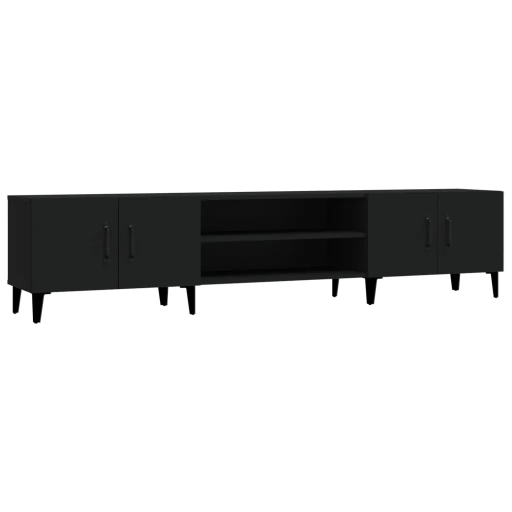 Mobile Porta TV Nero 180x31,5x40 cm in Legno Multistratocod mxl 70767