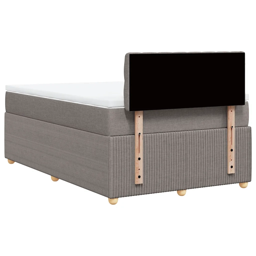Giroletto a Molle con Materasso Tortora 120x200 cm in Tessuto 3287434