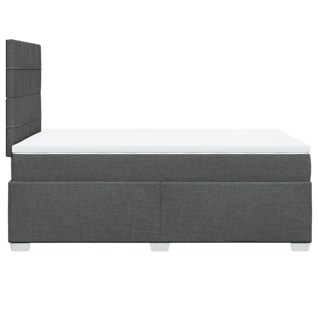Giroletto a Molle con Materasso Grigio Scuro 120x200 cm Tessuto 3290456