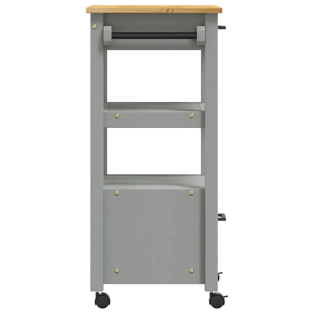 Carrello da Cucina MONZA 48x40x88,5 cm in Legno Massello di Pino 376083