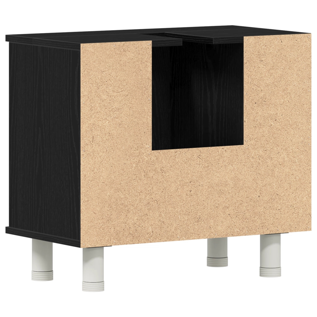 Mobile da Bagno Rovere Nero 60 x 32 x 54 cm Legno multistrato 862514