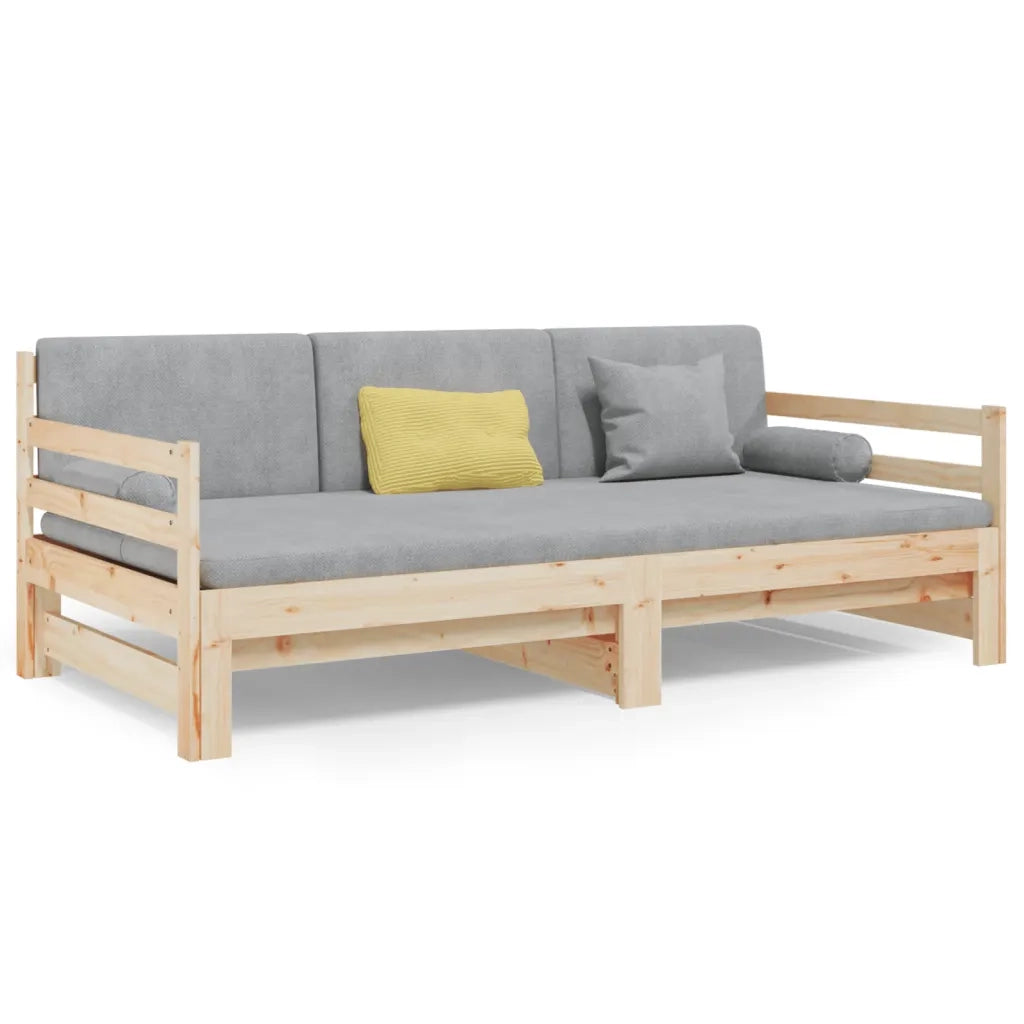 Dormeuse Estraibile 2x(80x200) cm in Legno Massello di Pino 814699