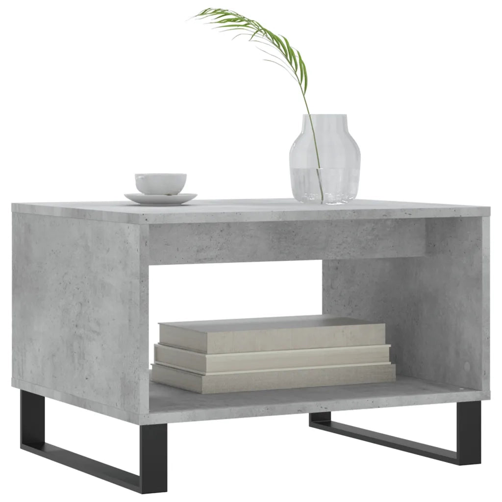Tavolino da salotto | Tavolino da caff¨¨ | Tavolino da Soggiorno Grigio Cemento 60x50x40cm Legno Multistrato