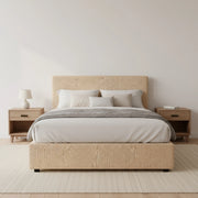 Basildon, Letto Matrimoniale Sfoderabile Made in Italy, Beige