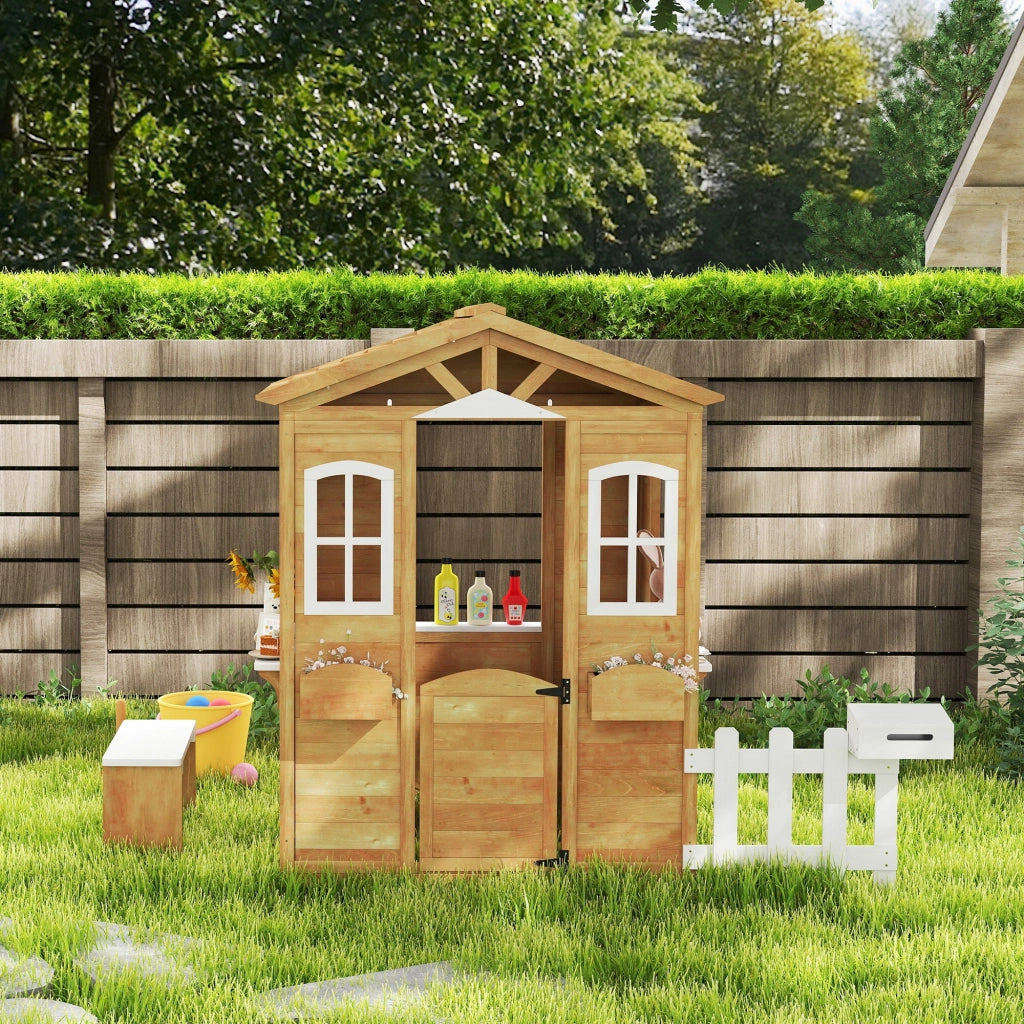Casetta gioco bambini legno giardino ¨C Xylo ¨C finestre porta panchina cassetta lettere 3-6 anni