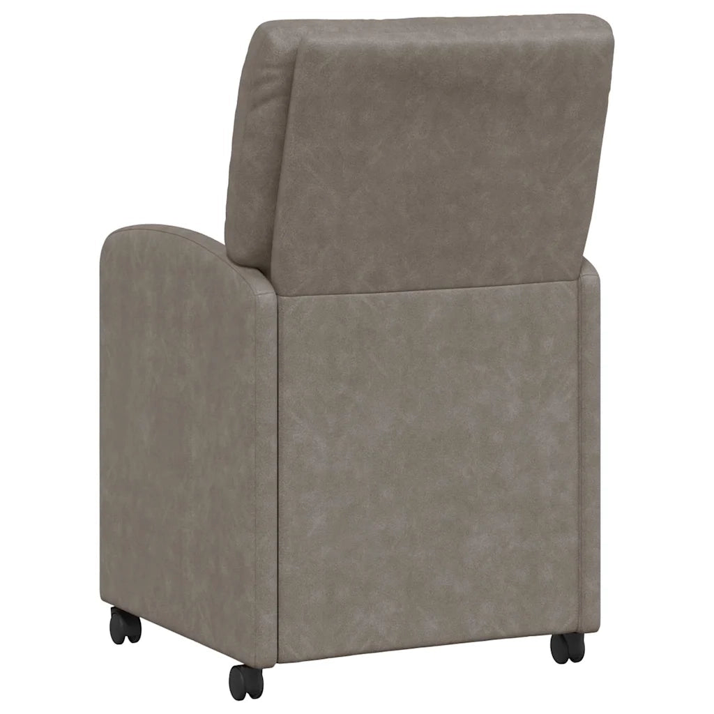 Sedie da Pranzo con Ruote 2 pcs Grigio 57 x 67 x 95 cm 42017841