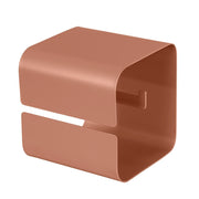 Porta rotolo bagno terracotta in acciaio senza fori Rea