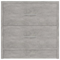 Comodino Grigio Cemento 40x30x40 cm in Legno Multistrato 801043
