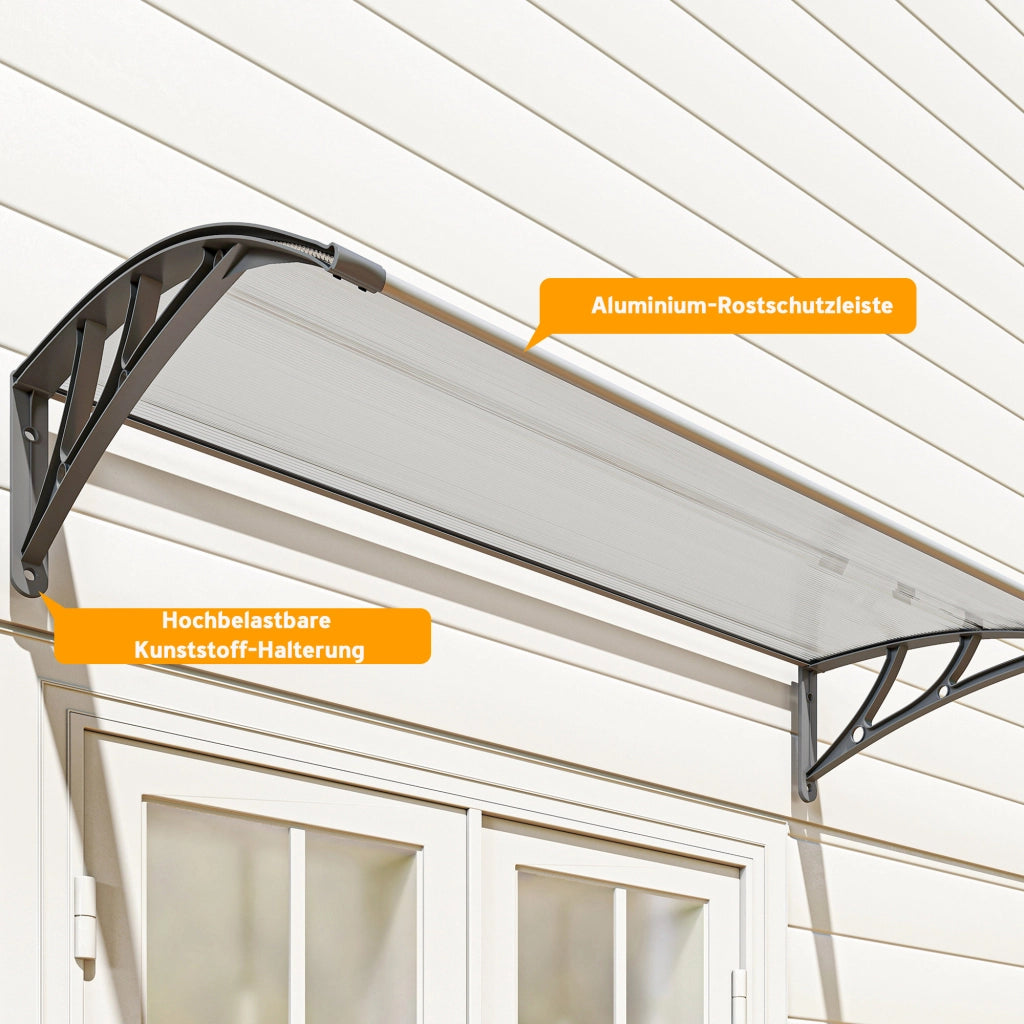 Copertura per Porta ¨C zephmum ¨C Grigio Polycarbonat Aluminium 110x60x18