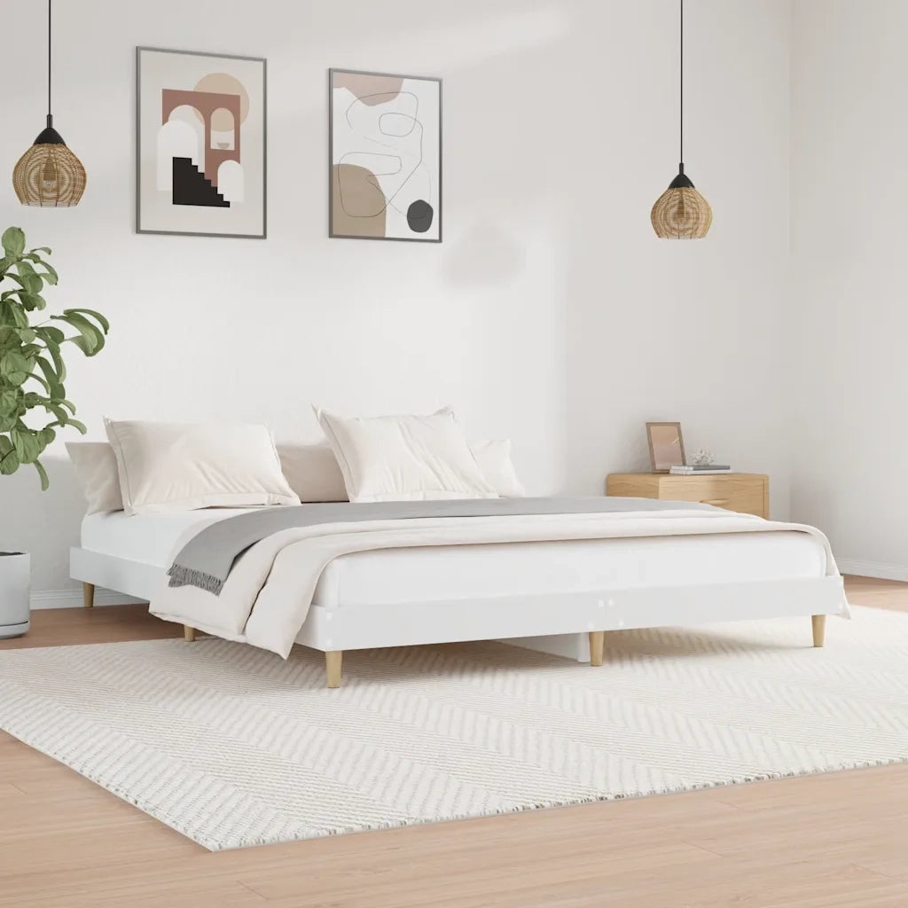 Giroletto-Struttura Letto Bianco 120x200 cm in Legno Multistrato 792987