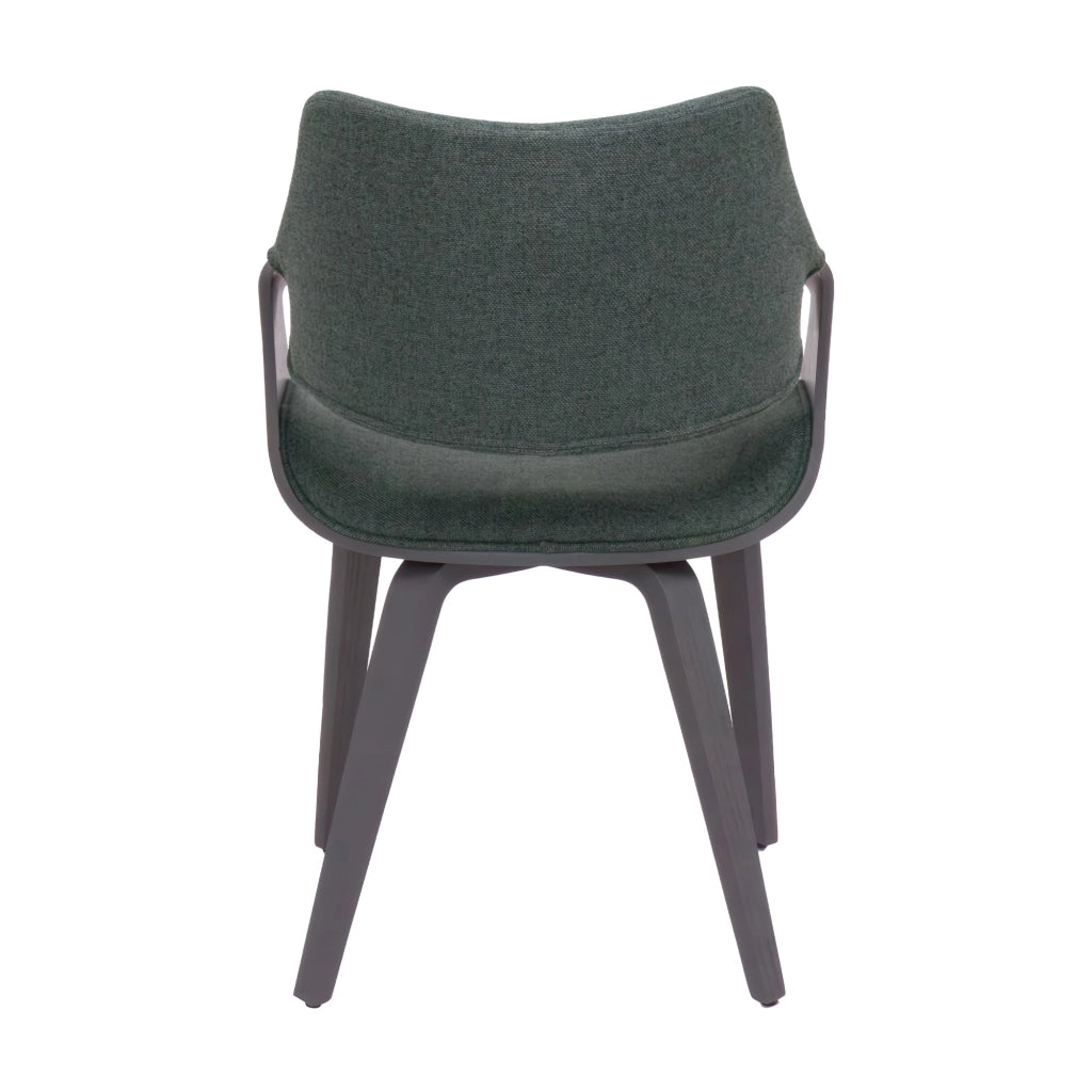 Austria - Poltroncina Sedia Imbottita 51x82x43 cm in legno Plywood e Tessuto Verde Salvia