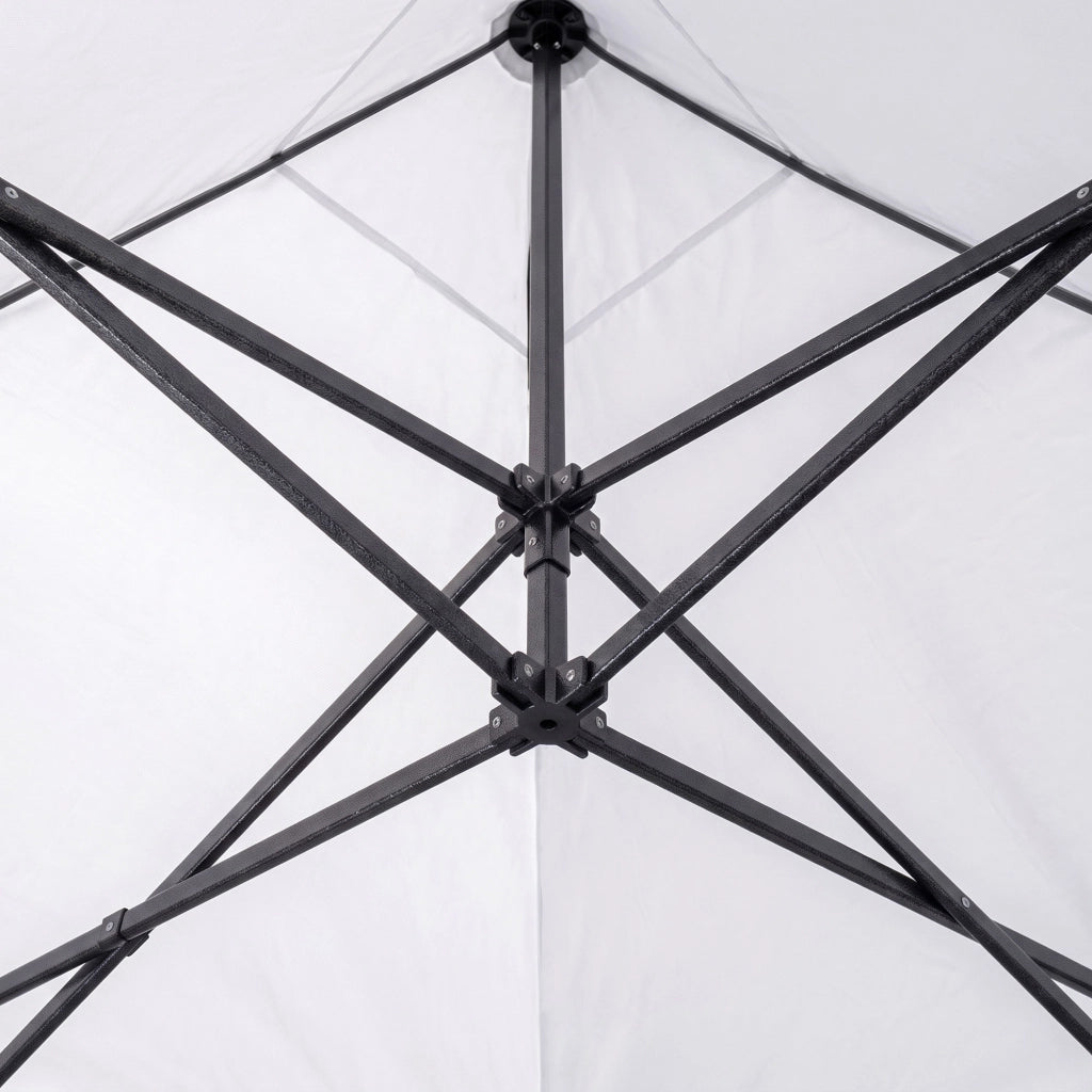 Gazebo richiudibile 3x3 pieghevole a fisarmonica automatico mercato tenda con sacca colore bianco