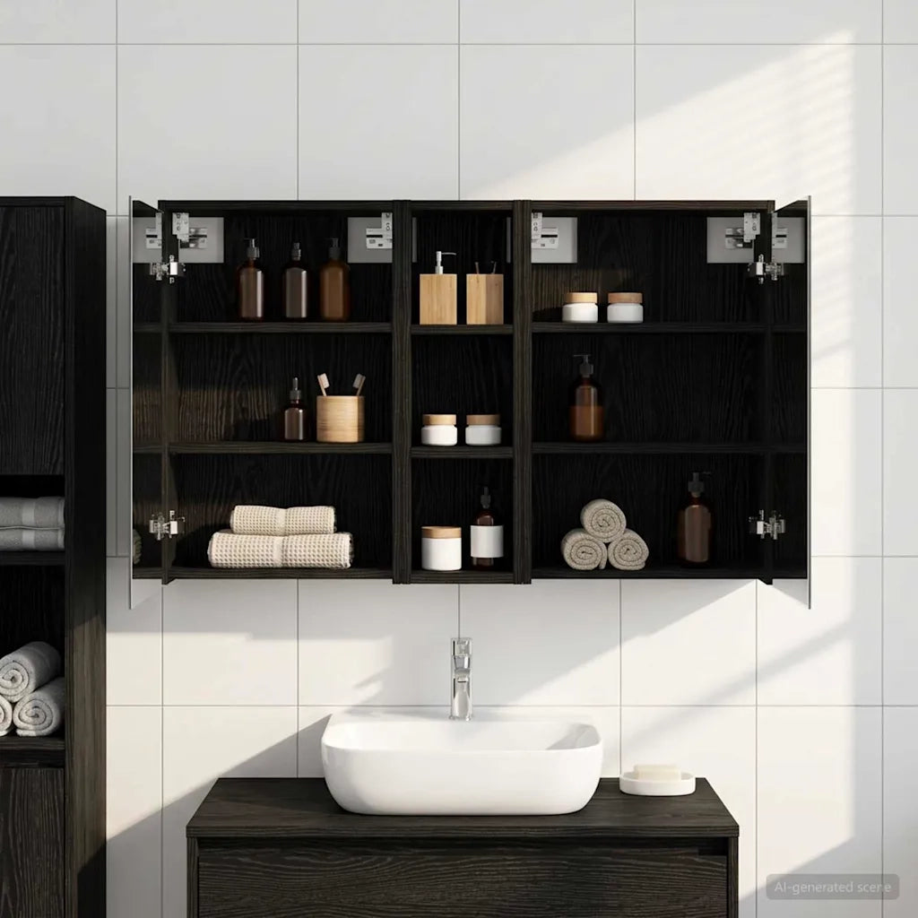 Set di Armadi da Bagno | Armadio da bagno 3 pz 106 x 16 x 62,5 cm