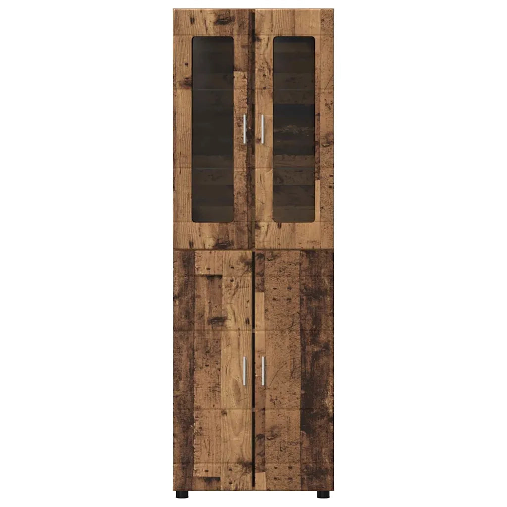 Credenza con lo scaffale FLORIN Legno vecchio 60 x 35 x 182 cm 3397922