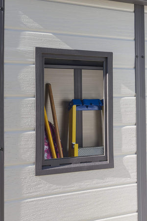 Casetta da Giardino Porta Attrezzi 183,5x111x200,5 cmin Resina Effetto Legno Keter Manor Pent 6x4 Beige