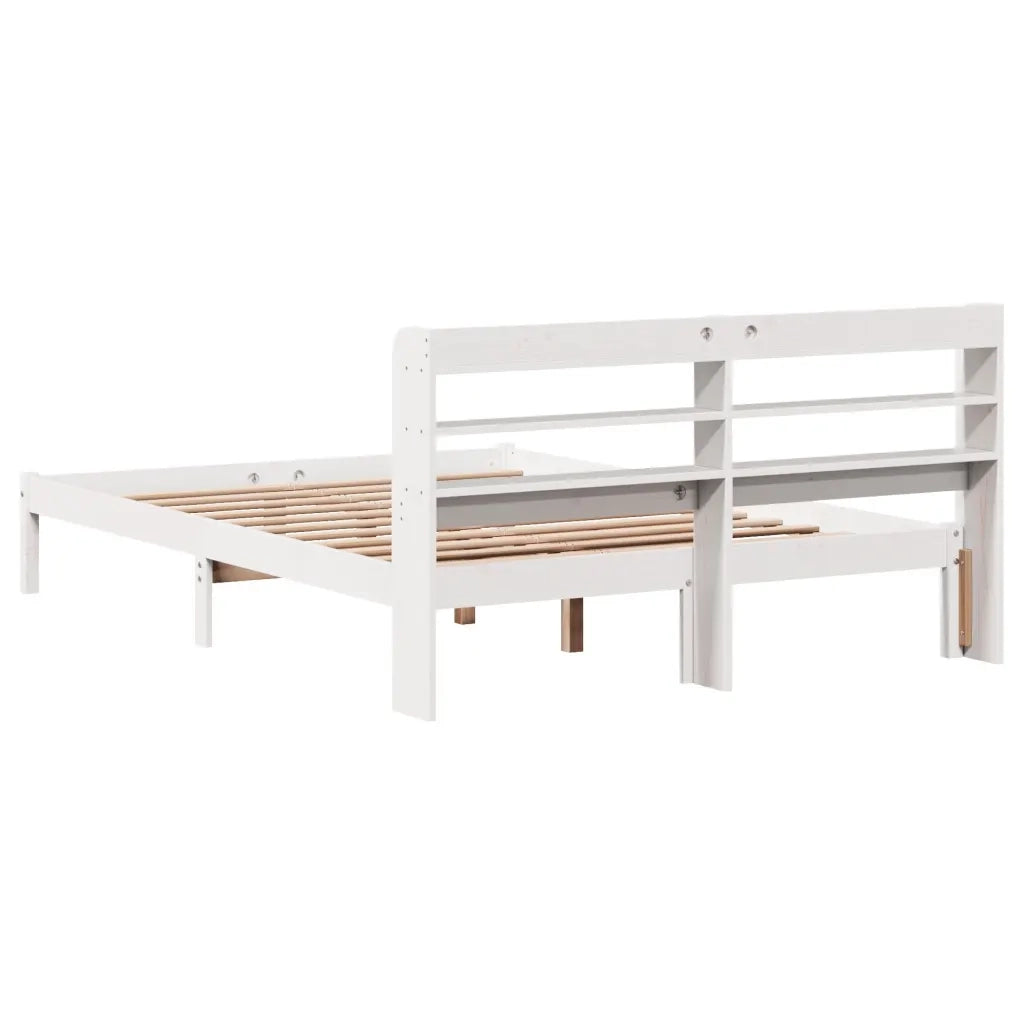Letto senza Materasso Bianco 120x200 cm Legno Massello di Pino 3306540