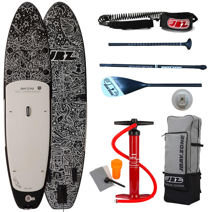 SUP Tavola Stand Up Paddle Gonfiabile 320x81x15 cm con Pagaia Zaino e Accessori Jbay.Zone Fra! Special Edition