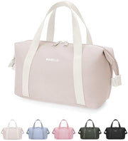 Borsa di cosmetici per donne, con apertura ampia, impermeabile, leggera, borsa di riciclo di make-up, borsa di make-up per uso quotidiano (beige)
