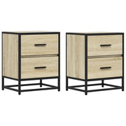 Set di 2 Comodini | Armadio da Notte | Mobiletto da notte Rovere Sonoma 40x31x50 cm in Truciolato
