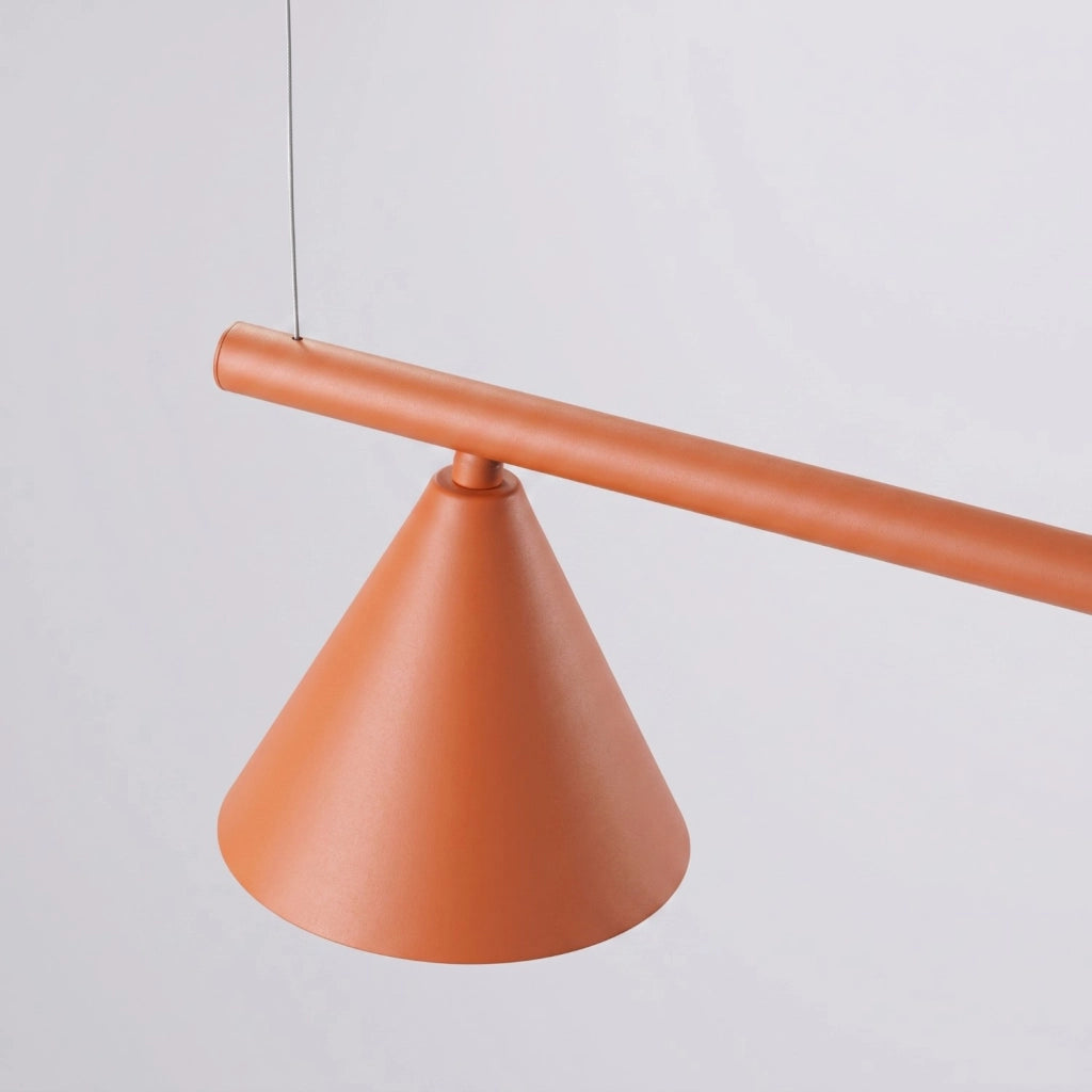 Lampadario NOX 4L ocra rossa