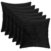Federa 6 pcs HEERLEN Nero 30 x 30 cm Flanella 907612