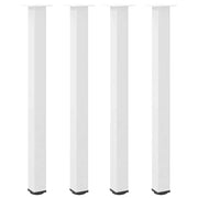 vidaXL Gambe per tavolo da bar 4 pz bianche 110-112 cm in acciaio
