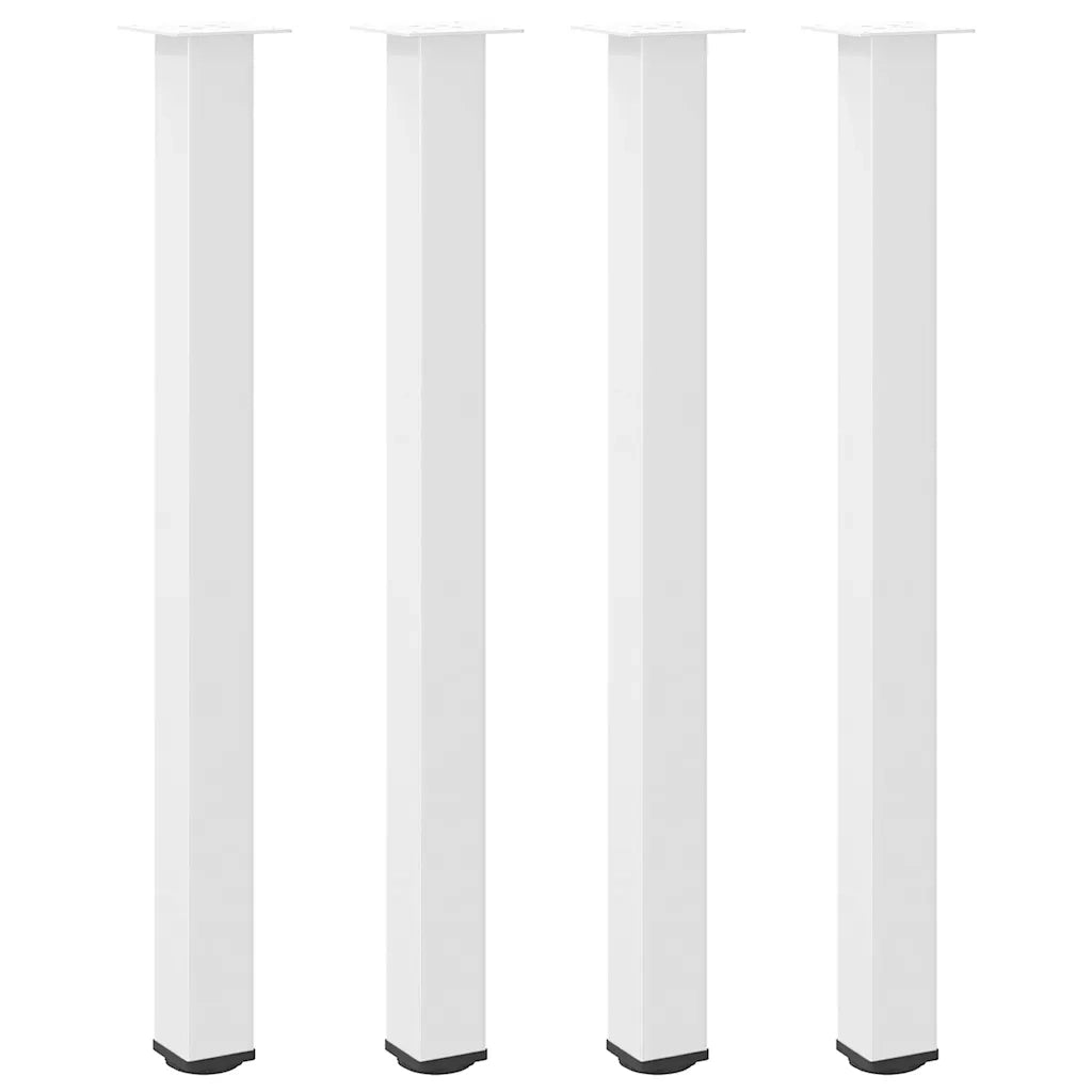 vidaXL Gambe per tavolo da bar 4 pz bianche 110-112 cm in acciaio