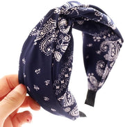 Cintura per capelli con stampo moderno - Cintura per capelli con nodo - Cintura per capelli elastica - Cintura per capelli larga - Accessorio per capelli per donne - Larghezza 6 cm