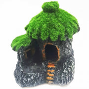 Trade Shop - Piccola Casa Capanna 10.5x7.5x10.5cm Pagoda Ornamento Per Acquario Decorazioni -