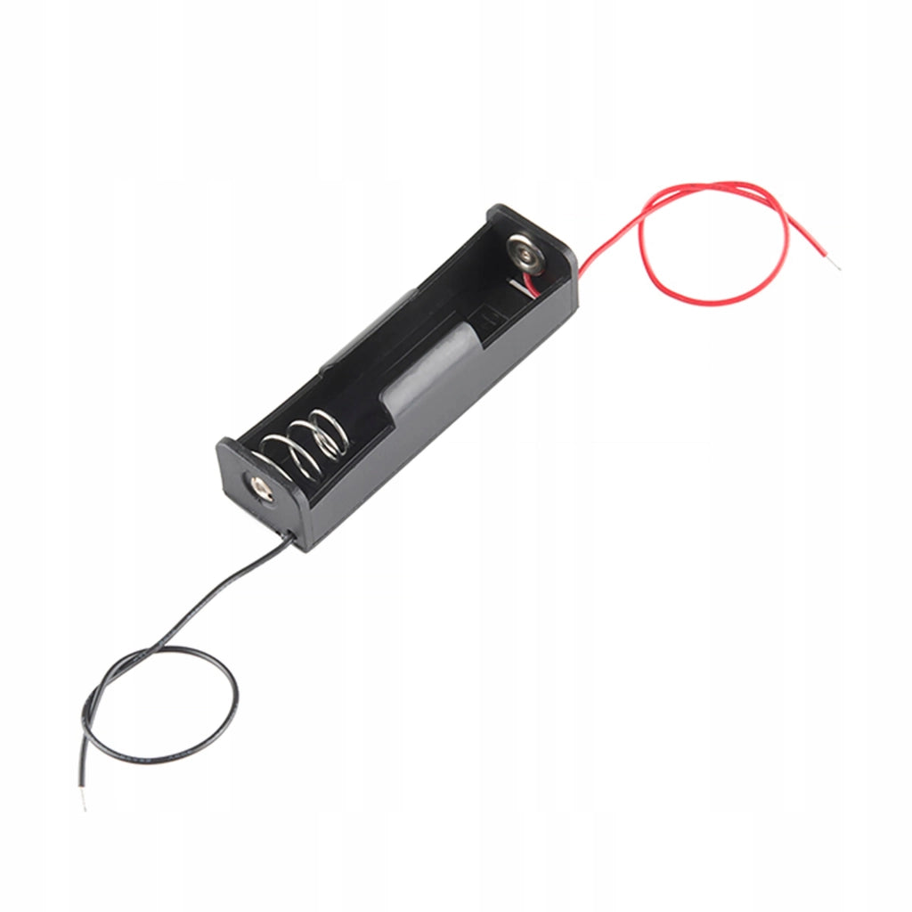 Portabatteria 1x18650 con Fili – Struttura Aperta, Lunghezza Fili 100mm | Progetti DIY, Facile Sostituzione Batteria