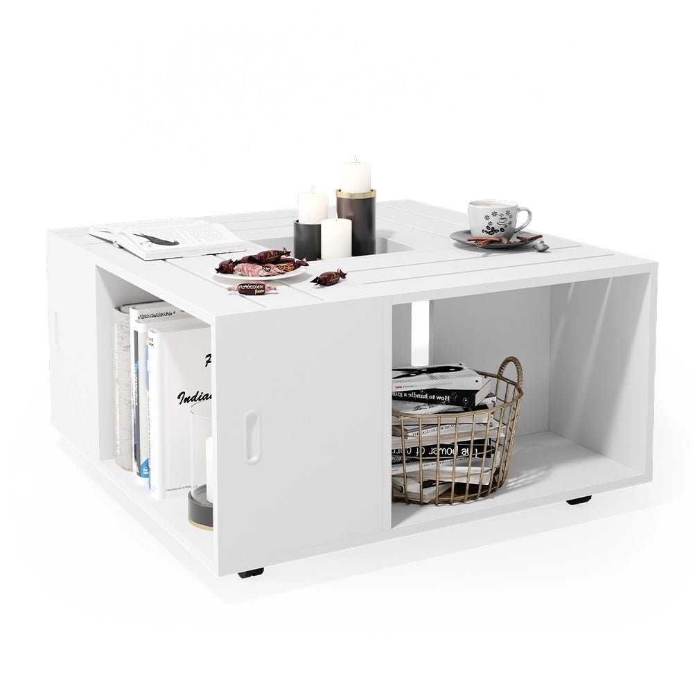 Vicco Tavolino da salotto Bianco 80 x 80 cm