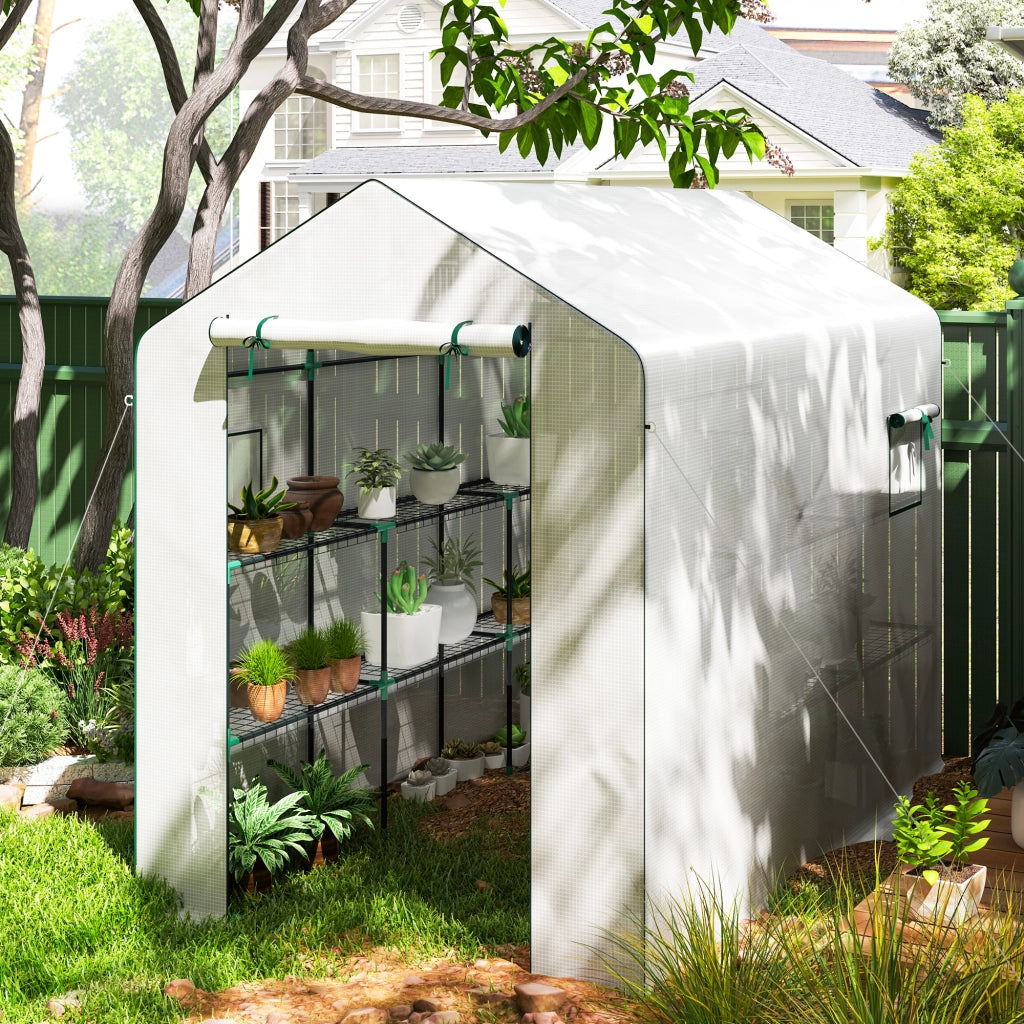 Serra da Giardino 3 m2 ¨C Zephmum ¨C 3 Ripiani, PE 135 g/m2, Porta a Rullo