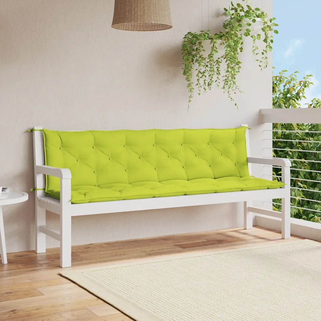 Cuscino per Panca Verde Intenso 200x(50+50)x7 cm Tessuto Oxford 315051