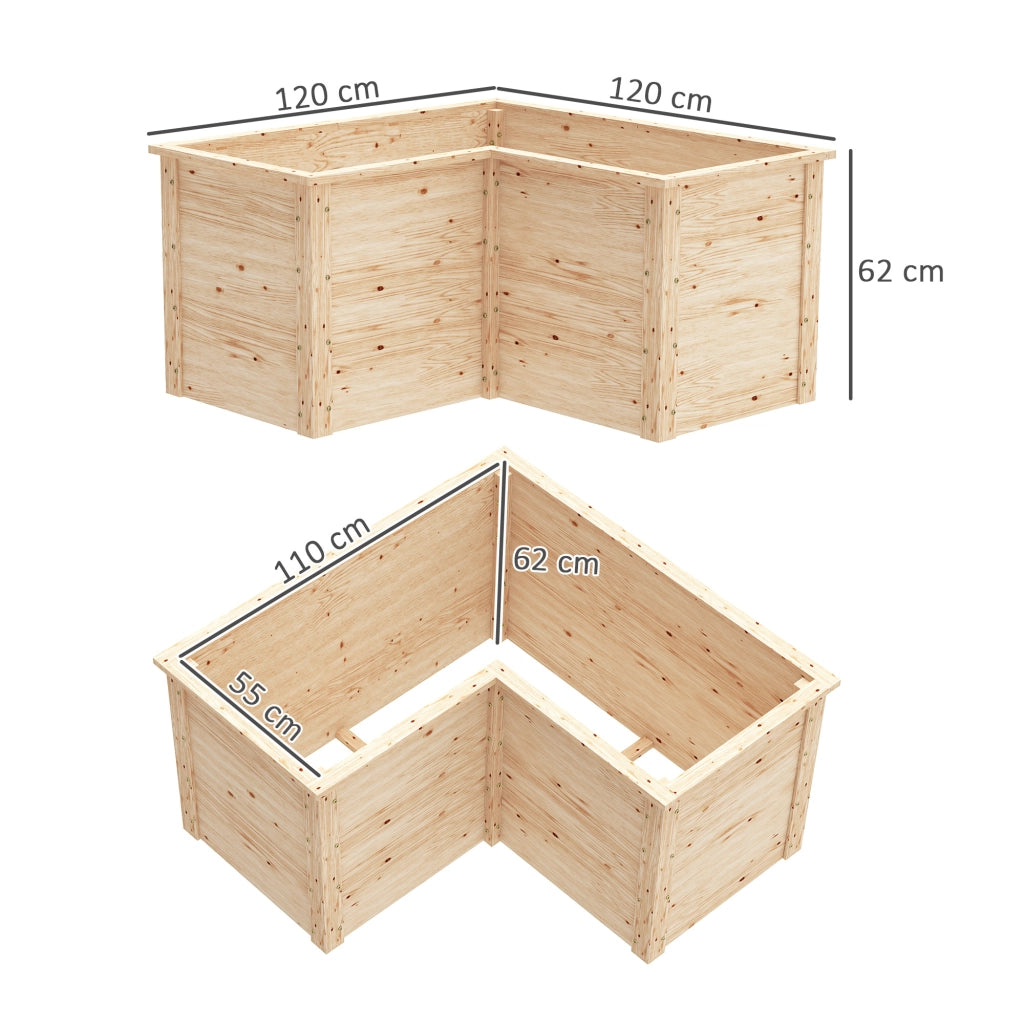 Letto a Soppalco Giardino L ¨C Zephmum ¨C Legno Naturale 120x120x62 cm
