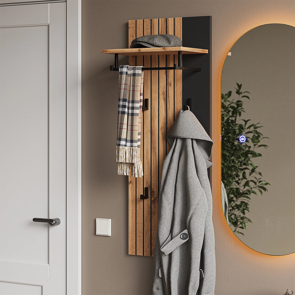 Vicco Appendiabiti da parete Quercia Wotan 43 x 110 cm