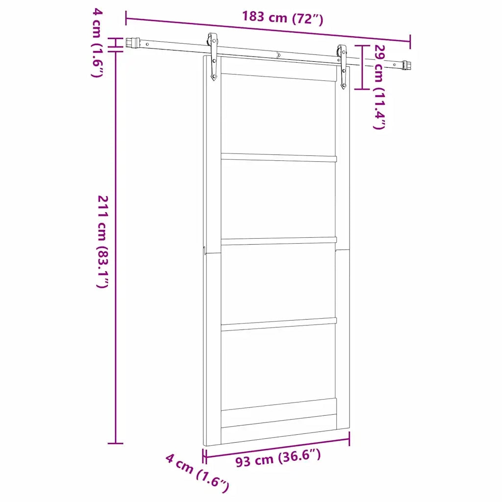 Porta scorrevole Bianco 93 x 211 cm 3332374