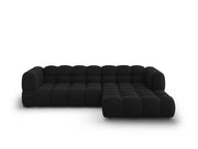 Cosmopolitan Design - Divano angolare modulare destro "Sky" 4 posti in velluto nero 